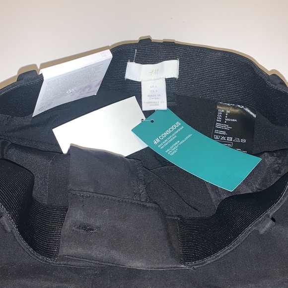 🆕 H&M Conscious Collection Black Regular Waist Slacks - Women’s Size 4 - Picture 5 of 6